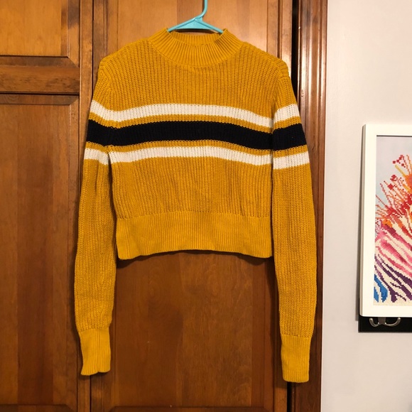 Lottie Moss PacSun High Neck Sweater Yellow XS - Picture 8 of 9